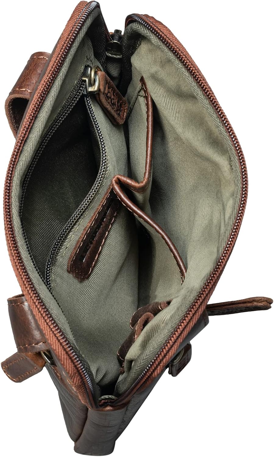 LEABAGS Leder Umhängetasche Herren & Damen I Messenger Bag mit Schultergurt I Schultertasche I Arbei