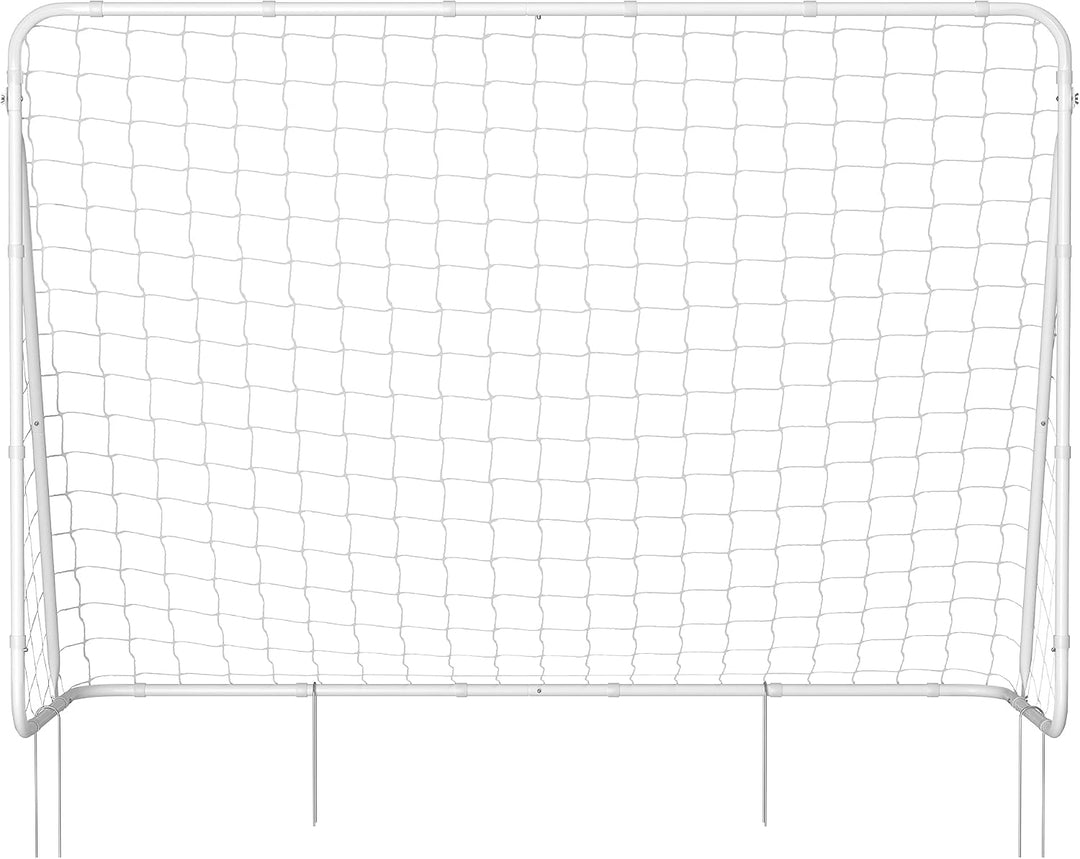 SONGMICS Fussballtor, Fussballnetz, schnelle Montage, für Garten, Hof, Park, Strand, Eisenrohre, PE-