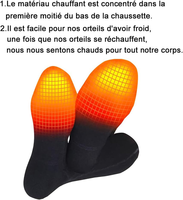 LPCRILLY Beheizte Socken, beheizte Füsse, waschbar, elektrisch, einstellbare Temperatur, für Outdoor
