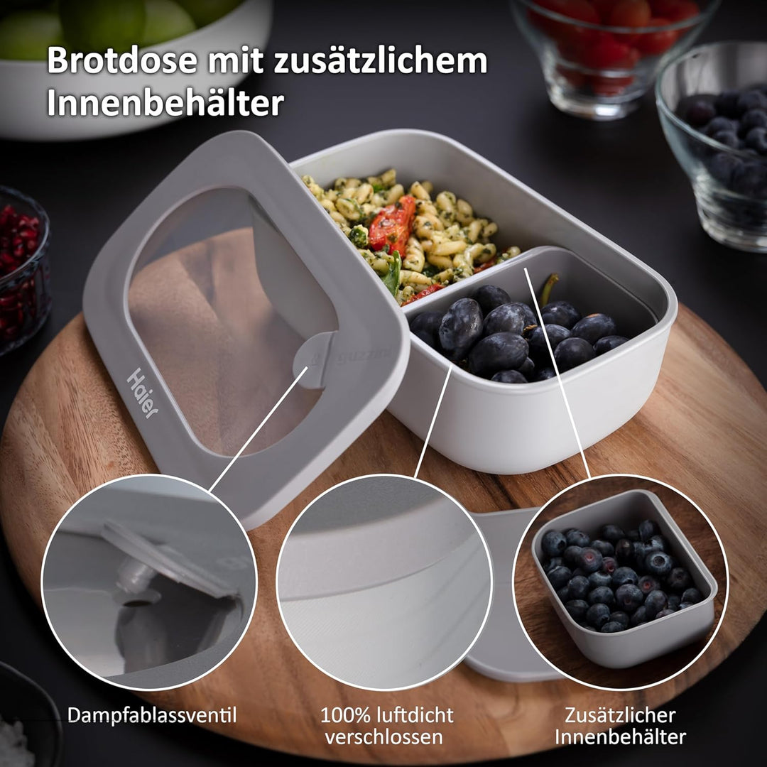 Haier – Luftdichte Lunchbox mit Innenbehälter/Lagerung von Lebensmitteln im Kühlschrank oder Gefrier