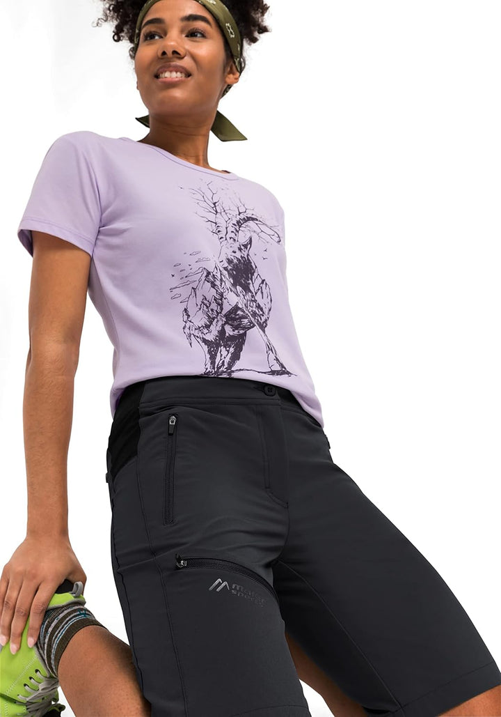 Maier Sports Damen Wander-Shorts Latitshortvario 36 Schwarz, 36 Schwarz