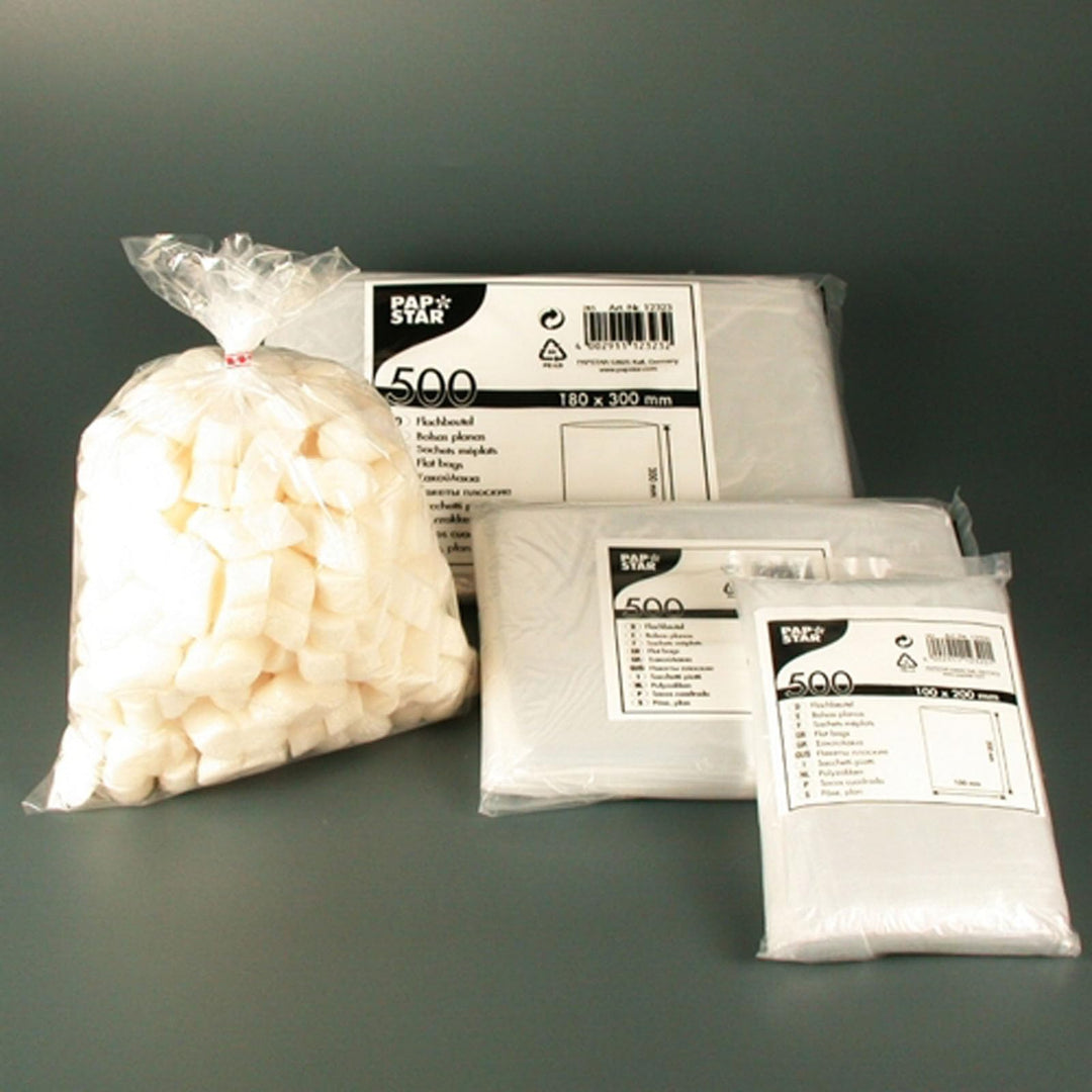 PAPSTAR 2000 Flachbeutel, LDPE 40 cm x 28 cm transparent, 19 My