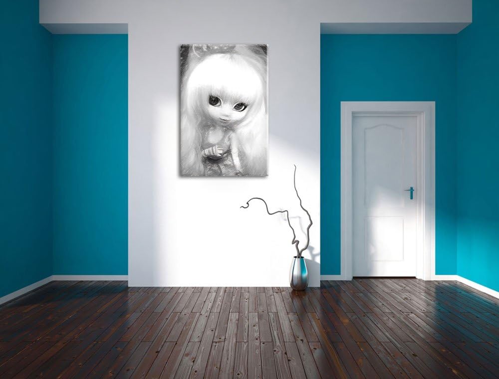 Pullip-Püppchen im 70er-Jahre-Stil NewArt Format: 100x70 cm auf Leinwand, XXL riesige Bilder fertig
