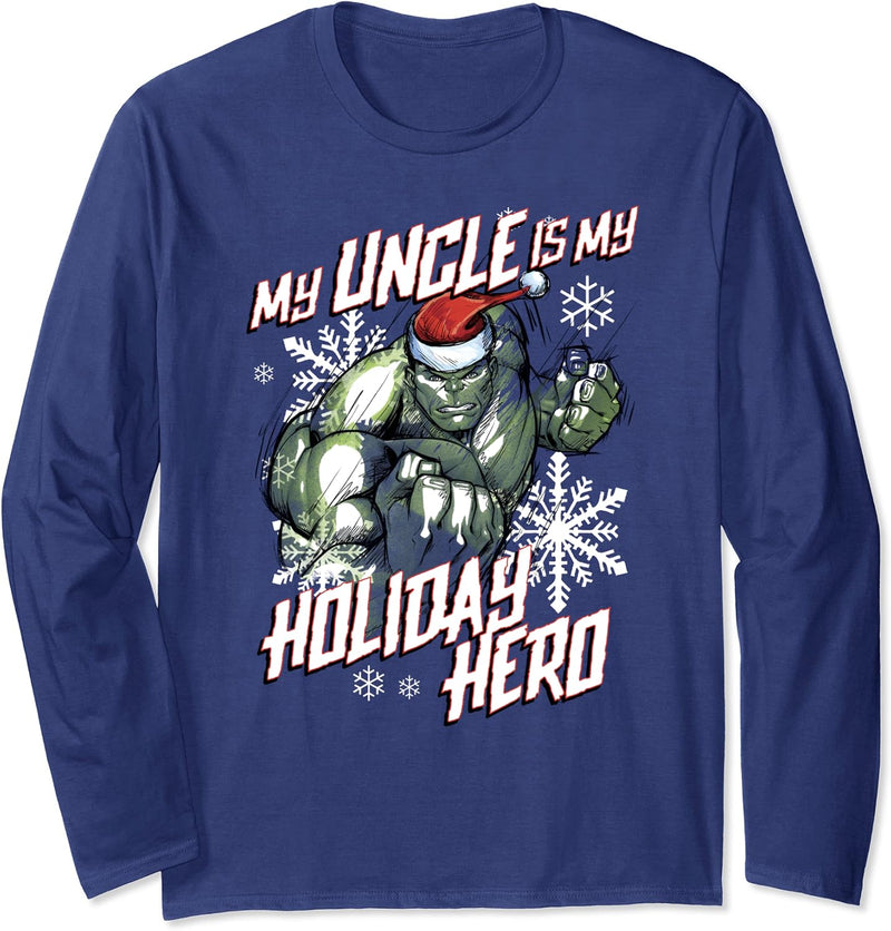 Marvel Hulk Uncle Holiday Hero Weihnachten Langarmshirt
