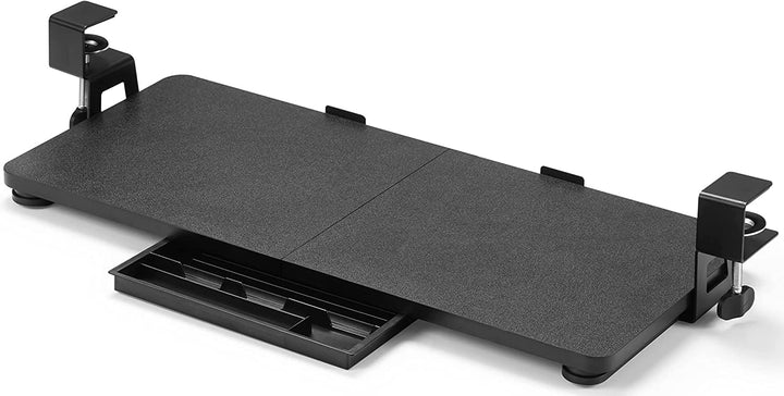 ETHU Tastaturablage, 68 x 30 cm grosse Tastaturablage unter dem Schreibtisch mit C-Klemmhalterung, C