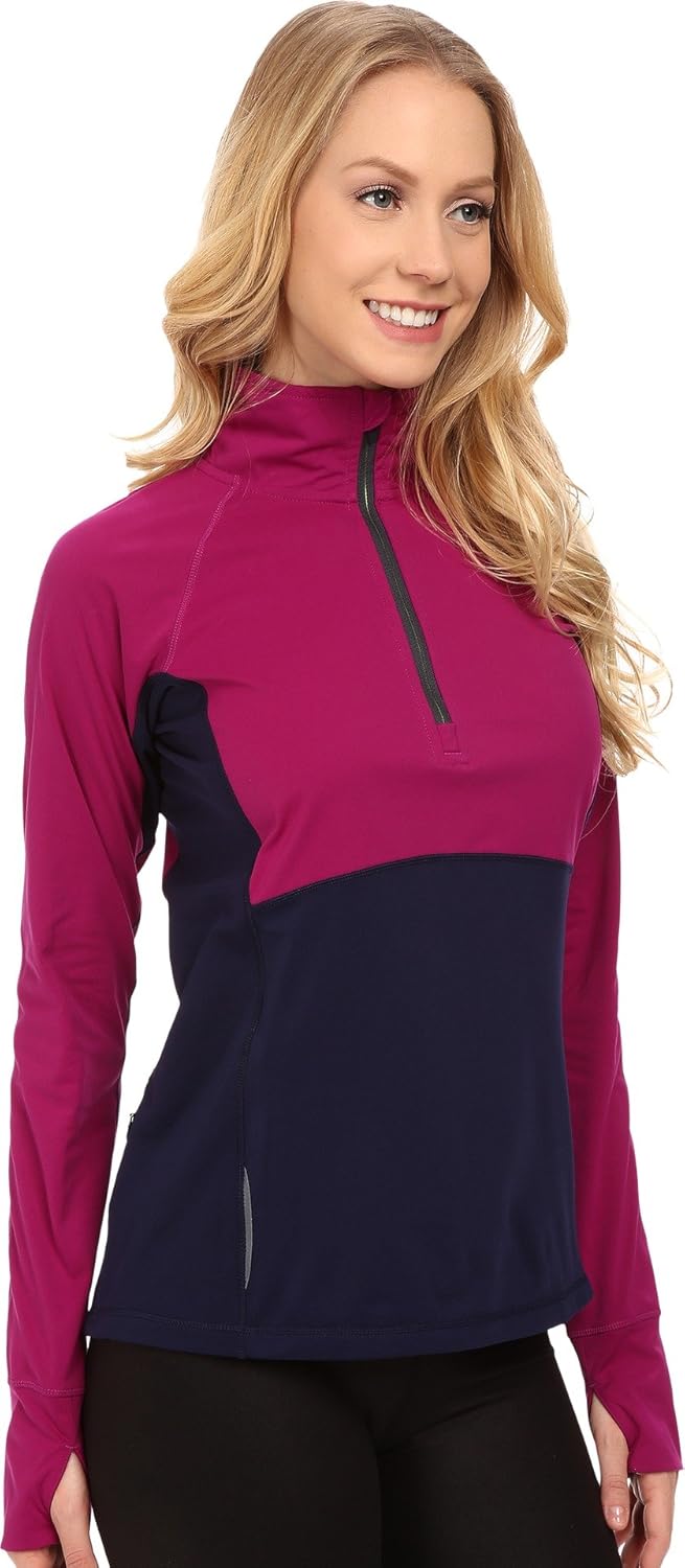 Brooks Frauen Lauflangarmshirt - Brombeer/Navy XS, - Brombeer/Navy XS