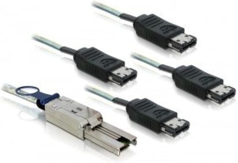 DELOCK Cable SAS Mini 26PIN to 4X ESATA (SFF 8088-4X ESATA) 1M Cable DE SATA