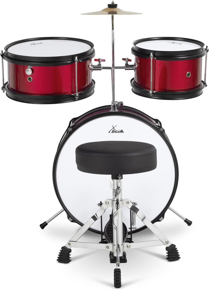 XDrum Junior KIDS Schlagzeug inkl. Schule - Kompaktes Kinderschlagzeug - Für Kinder im Alter von 3-5