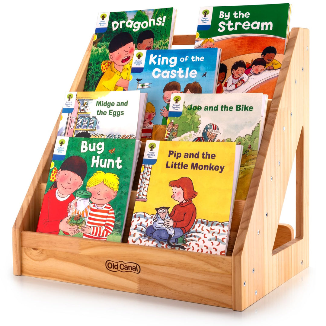 5-stöckiges Bücherregal Kinderzimmer für Kindergarten/Klassenzimmer, Montessori Bücherregal und Spie