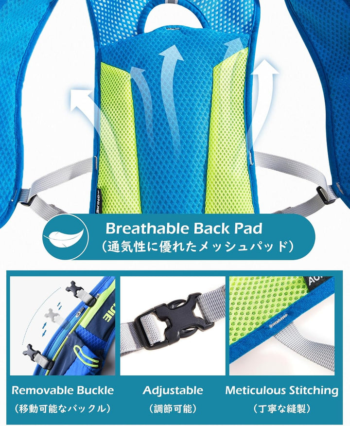 TRIWONDER Ultraleicht Trinkrucksack, 5.5L Laufrucksack, Trailrunning Rucksack, Hydration Pack im Fre