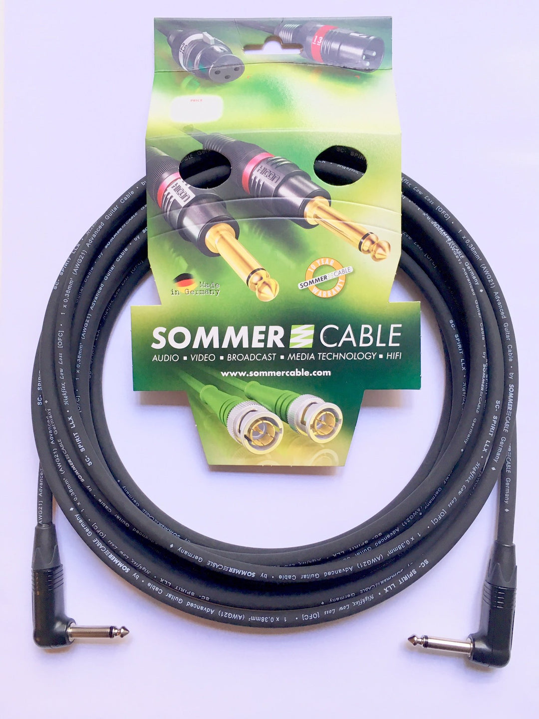 Sommer Cable Instrumentenkabel SC-Spirit LLX "LOW LOSS" Klinke NP2RX-BAG/Klinke NP2RX-BAG (3m)