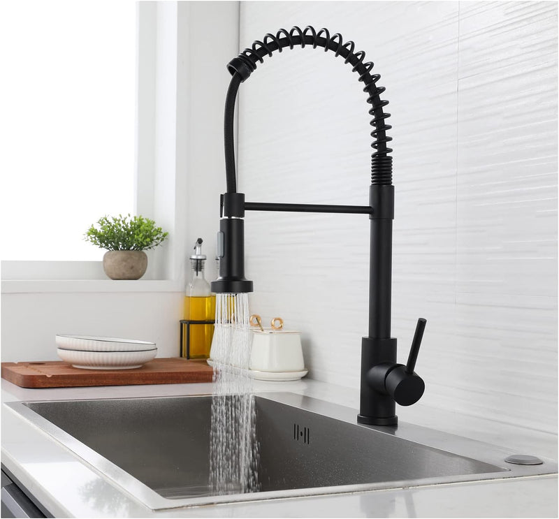 Wasserhahn Küche Schwarz - Küchenarmatur mit Brause Ausziehbar 360° Schwenkbar Spültischarmatur Küch