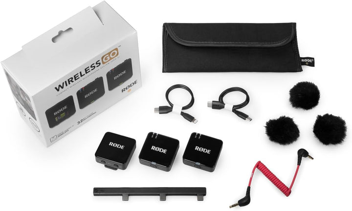Rode Wireless GO Gen 3 Drahtloses 2-Kanal Mikrofon-Funksystem mit keepdrum Mikrofasertuch
