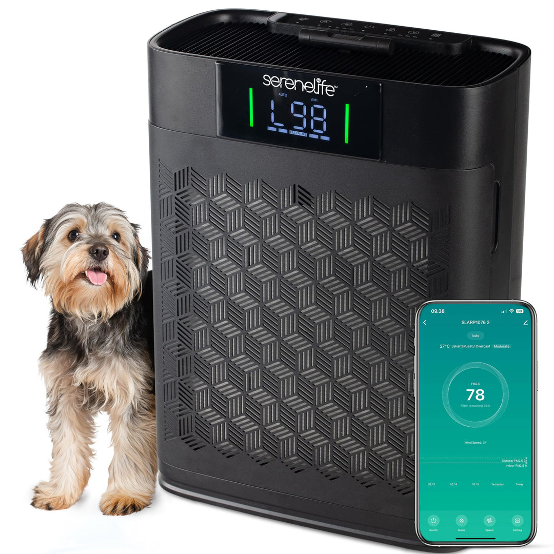 SereneLife Luftreiniger, Air Purifier, Luftfilter, HEPA Filter für Zuhause gegen Schimmel, Staub, Ha