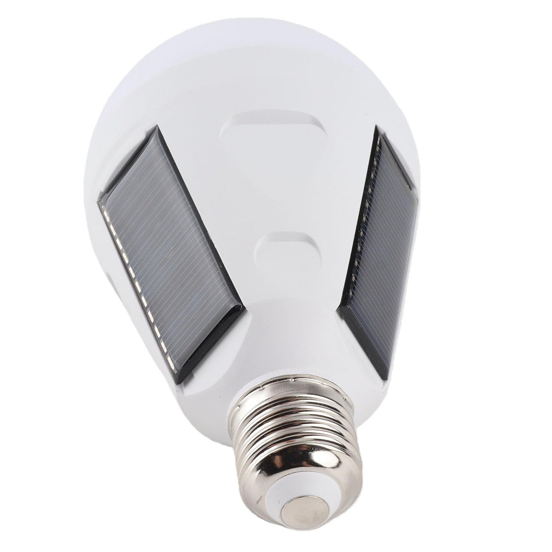 Solar Panel LED Glühbirne - tragbar, Wasserdicht IP65, Camping Wandern, 12W, AC 85-265V, Aussen-Inne