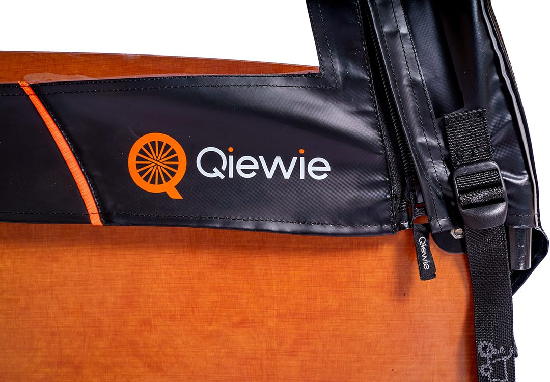 Luxus Regenzelt - Geeignet für Babboe Big Lastenfahrrad OHNE Gestängen - Qiewie (Schwarz)