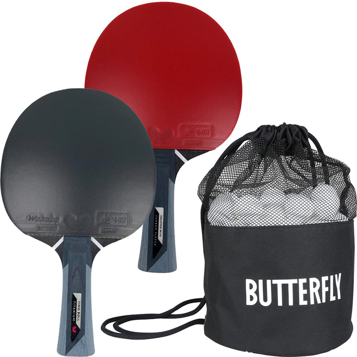 Butterfly® Timo Boll Titanium Tischtennisschläger | mit Carbon Lage | ITTF zertifizierter Wakaba Bel