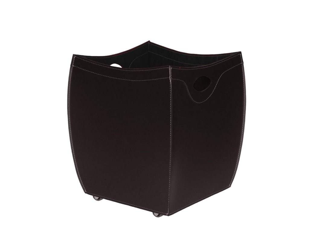 LIMAC Design BOTTE Kaminholzkorb aus Leder, holzkorb für kaminholz Modern und Design, Brennholzkorb
