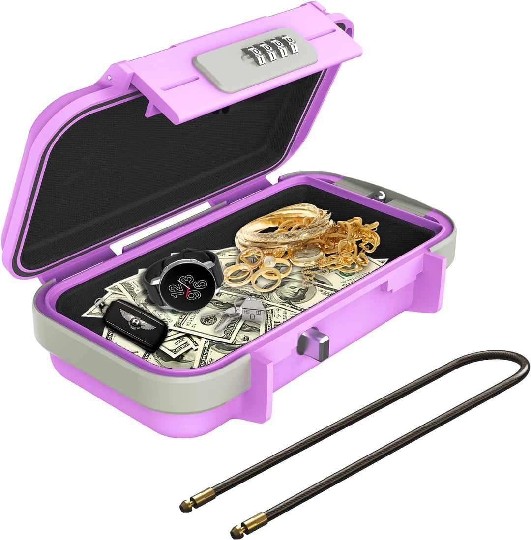 Tragbarer Tresor, Ankilo Sicherheitsbox mit Zahelncode,Wasserdicht Anti-Diebstahl Mini Tresor Zahlen