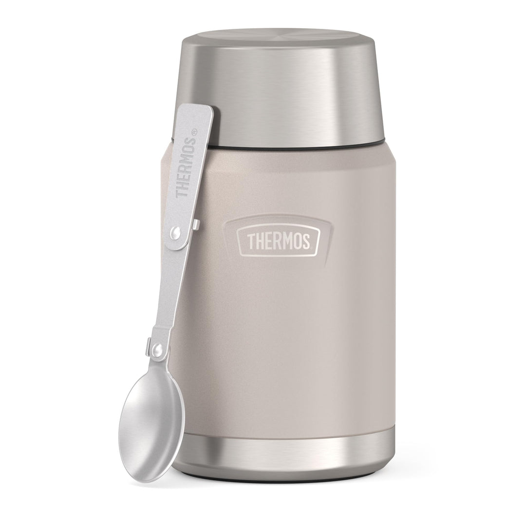 Thermos ICON Food Jar 0,71 l, beige/sandstone mat, Speisegefäss für Essen 710 ml, doppelwandigem 18/