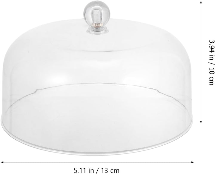 HEMOTON Transparente Lebensmittelabdeckung 6.7 Zoll Acryl Tortenglocke Staubdichte Kuchenhaube Prakt
