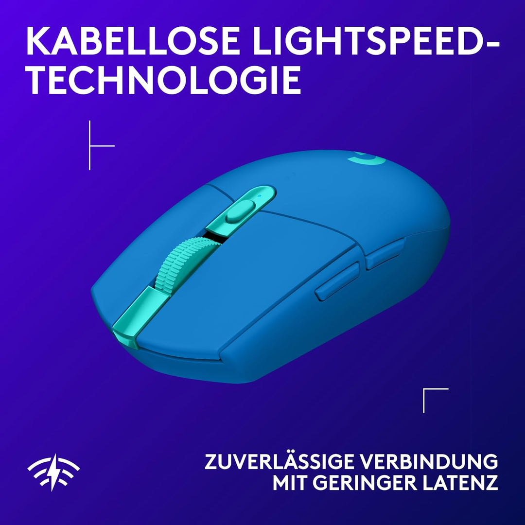 Logitech G305 LIGHTSPEED kabellose Gaming-Maus mit HERO 12K DPI Sensor, Wireless Verbindung, 6 progr