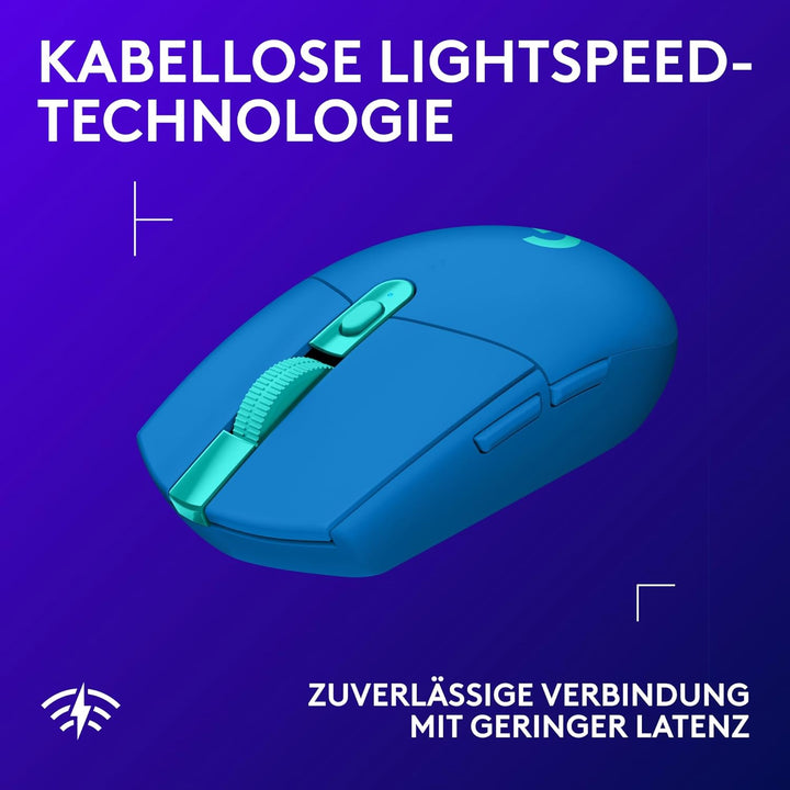 Logitech G305 LIGHTSPEED kabellose Gaming-Maus mit HERO 12K DPI Sensor, Wireless Verbindung, 6 progr