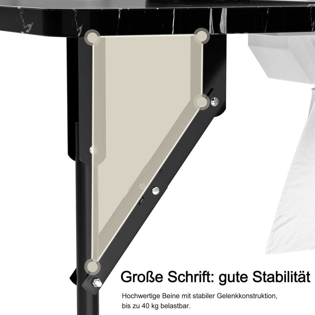 LARS360 Maniküretisch mit Absaugung, Faltbar Nageltisch Maniküre Tisch Tragbaresmanikürtisch Mobiles