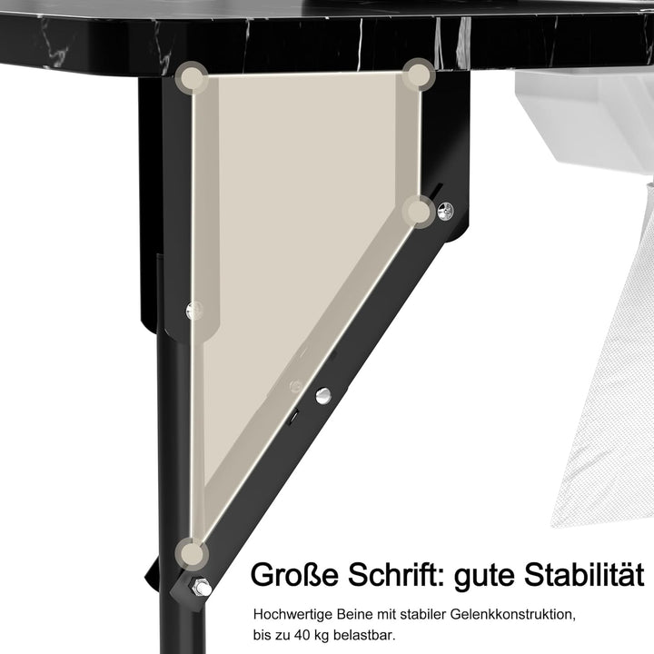 LARS360 Maniküretisch mit Absaugung, Faltbar Nageltisch Maniküre Tisch Tragbaresmanikürtisch Mobiles