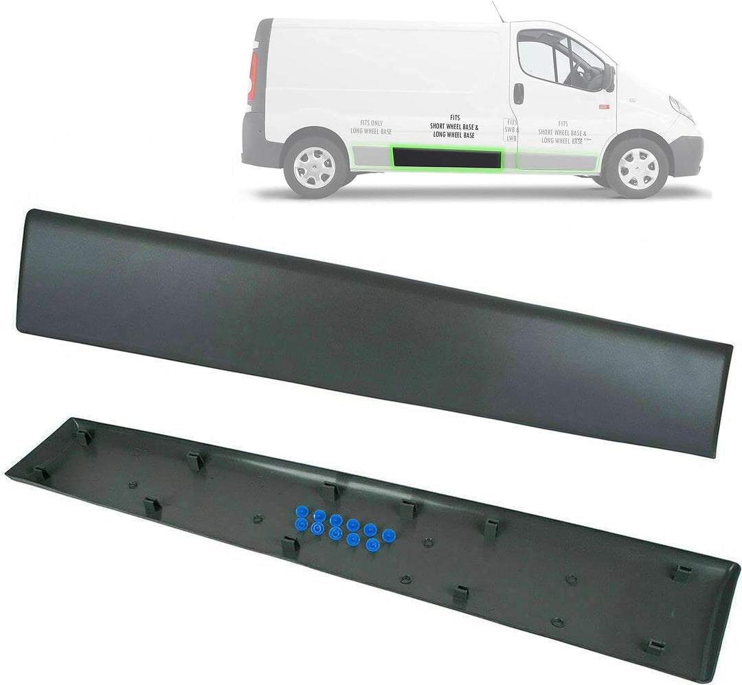 MKAREPART Lange Zierleiste Leiste - Schiebetürleiste kompatibel mit Vivaro Trafic MK2 Primaster 2001