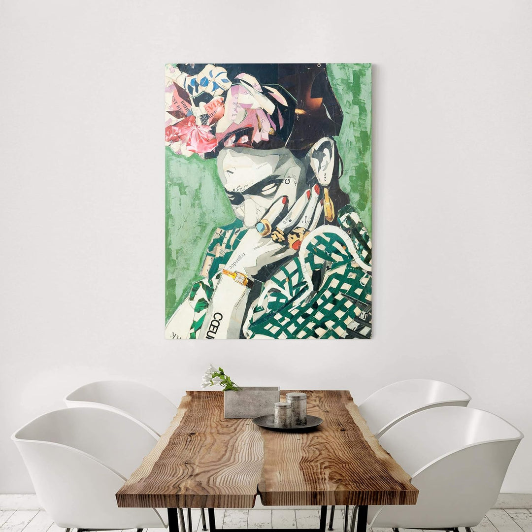 Bilderwelten Leinwandbild - Frida Kahlo - Collage No.3 - Hochformat 4:3 40cm x 30cm, 40cm x 30cm
