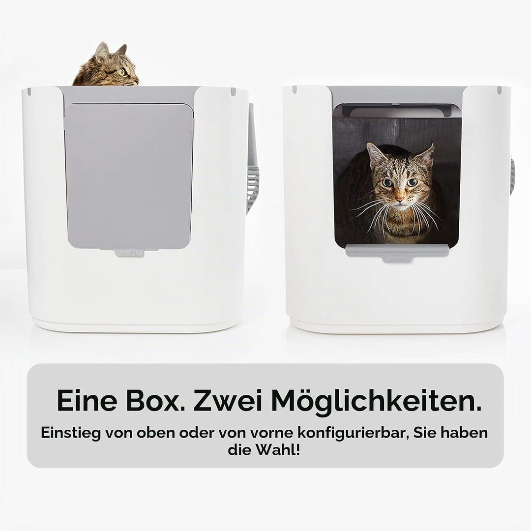 Modkat XL Katzenklo- Top-Entry oder Front-Entry konfigurierbar, Sieht gut aus, reduziert die Litter