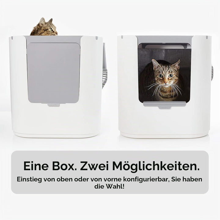 Modkat XL Katzenklo- Top-Entry oder Front-Entry konfigurierbar, Sieht gut aus, reduziert die Litter