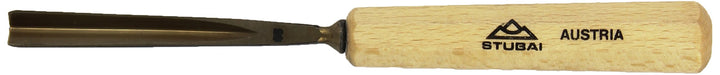 STUBAI Stemmeisen Stechbeitel Serie 52 - Form 45 | Gerader Gaissfuss 10 mm, mit Holzgriff, zum Vorst