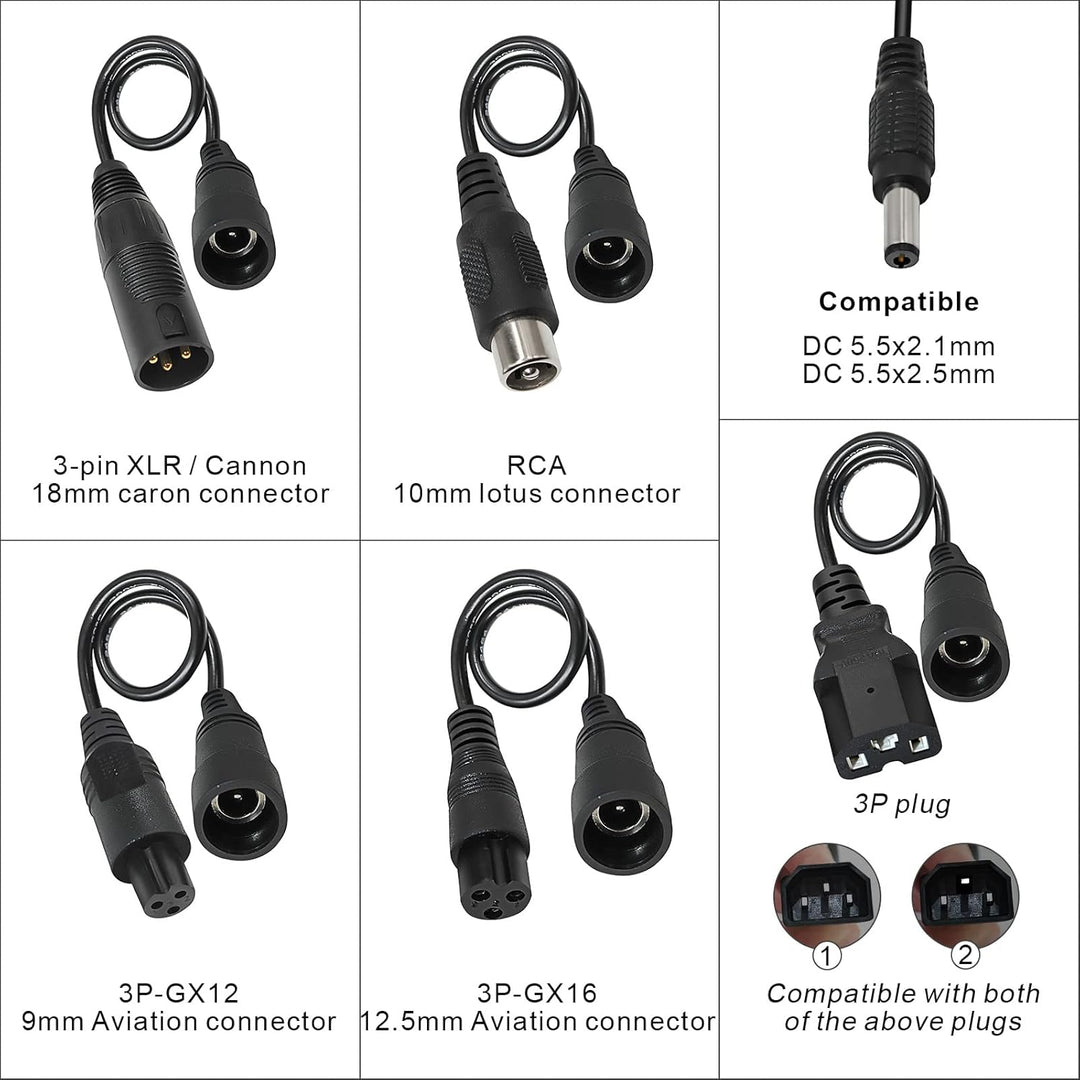 UURRPP 54.6V 2A Li-ion Ladegerät Mehrere Stecker Für Elektrofahrrad Roller E-Bike Boot Motorrad Akku