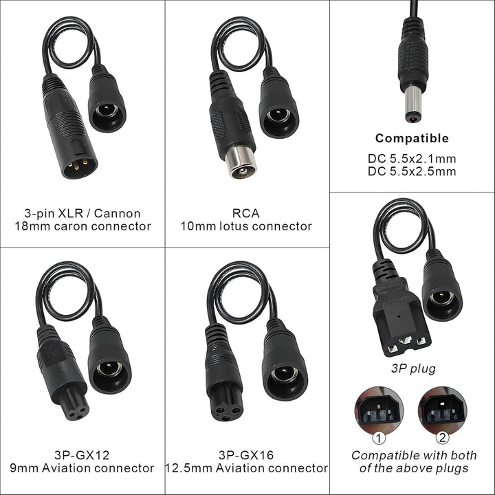 UURRPP 54.6V 2A Li-ion Ladegerät Mehrere Stecker Für Elektrofahrrad Roller E-Bike Boot Motorrad Akku