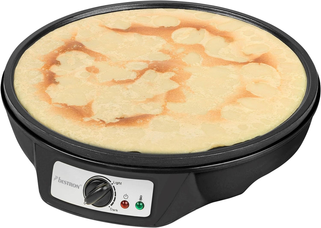 Bestron Crêpes Maker im Retro Design, für Crepes mit Ø 30 cm, inkl. Teigverteiler & Crêpes-Wender, m