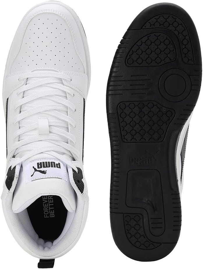 Puma Unisex Rebound V6Sneaker 47 EU Puma White Puma Black, 47 EU Puma White Puma Black