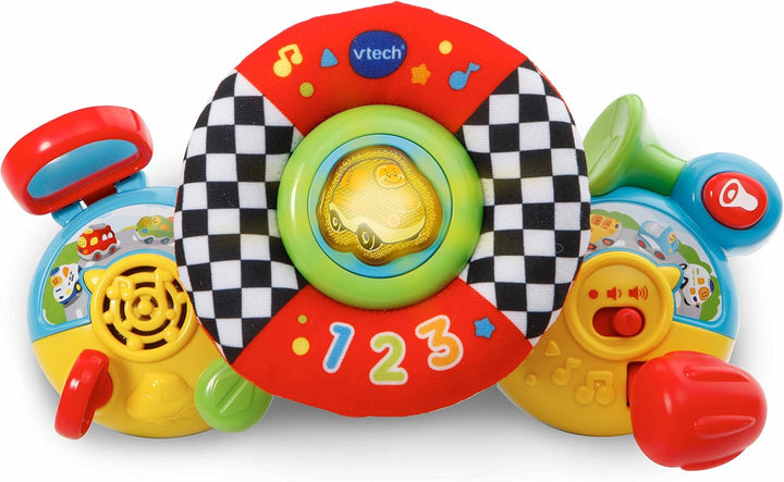 VTech Baby 80-192504 Fahrzeug 80-192504-Tut TUT Flitzer-Lernlenkrad, Kleinkindspielzeug, bunt, S