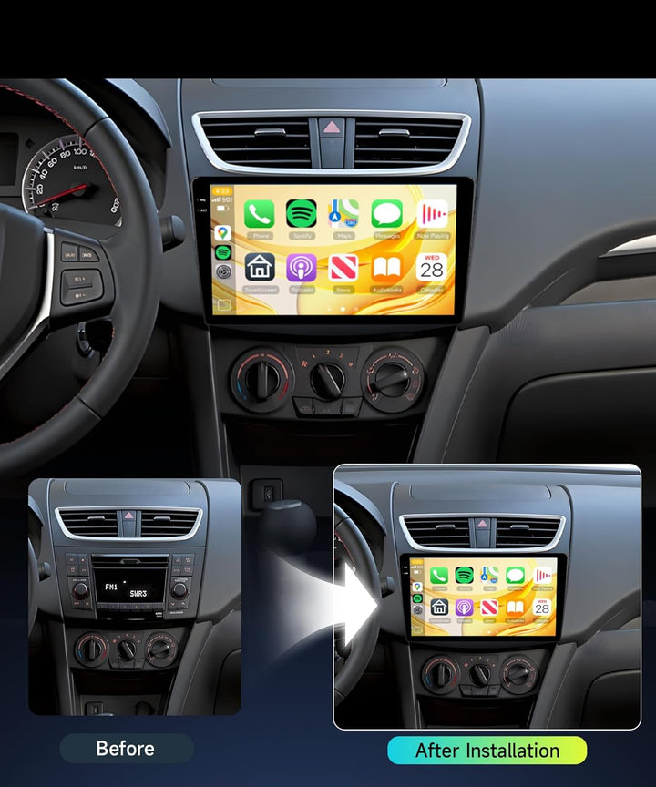 Rimoody 4G+64G Android 13 Autoradio 2 Din 9 Zoll Touchscreen Autoradio mit Wireless Carplay Android