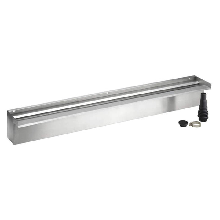 OASE 50706 Waterfall 90 - Edelstahl-Wasserfall 90 cm breit für Wasservorhänge an Mauer und Wand für