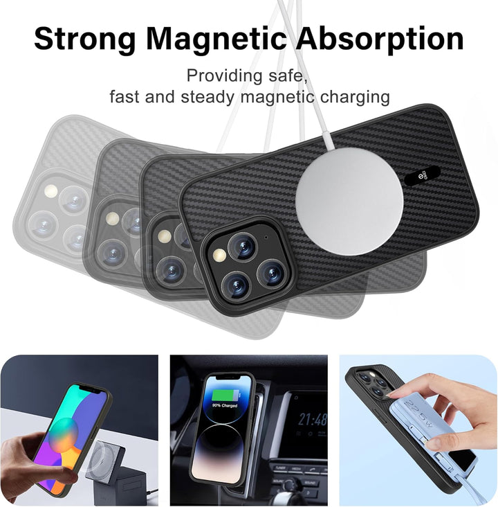 ONES Magnetisch für iPhone 11 Pro Max Ultradünne Hülle, Kompatibel mit MagSafe, Fallschutz in Militä