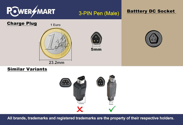 PowerSmart® 2,0A 42V Phylion Netzteil Ladegerät für 36VAkku - Joycube DZLM3620-M2