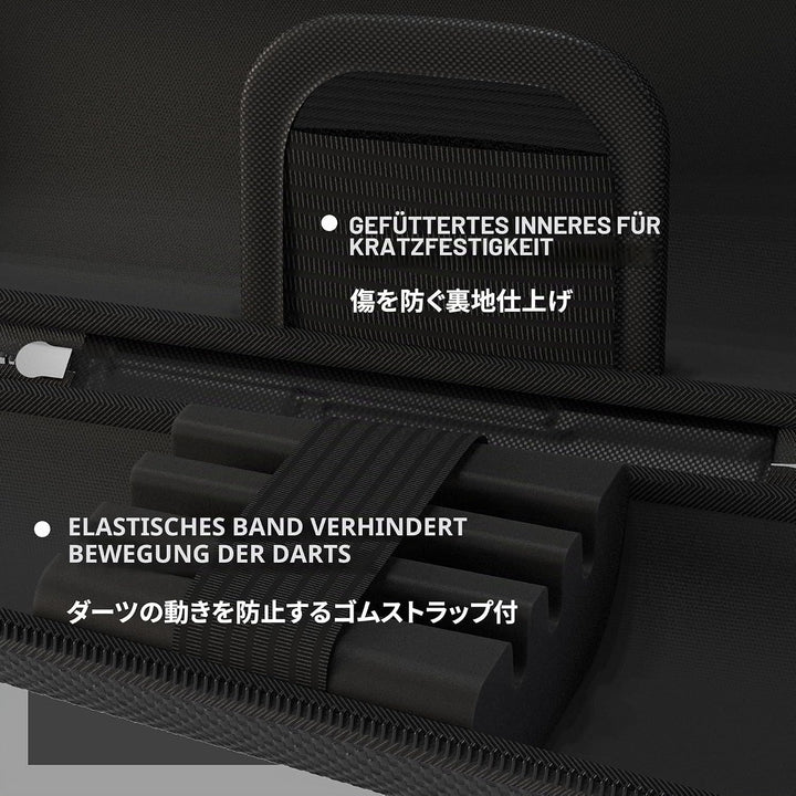 Target Japan Takoma Shell Wallet, Schwarz | Dart-Tasche, Dart-Aufbewahrungsbehälter, hält 3 vollstän