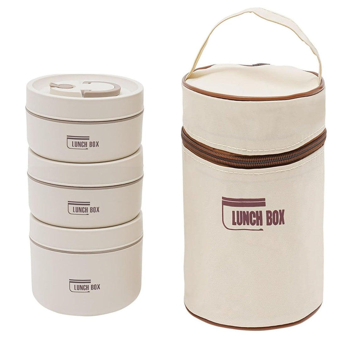 3 Stück Thermo Lunchbox Edelstahl Mit Tasche,Thermobehälter Für Essen,Auslaufsicher Essen Warmhalten
