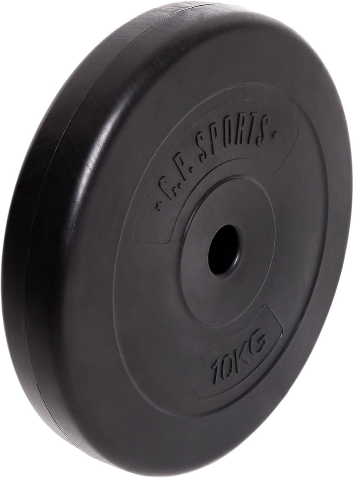 C.P.Sports Hantelscheiben 30mm | Paare 0,5KG bis 20KG oder Sets 26KG / 52KG | Kunststoff mit Zementf