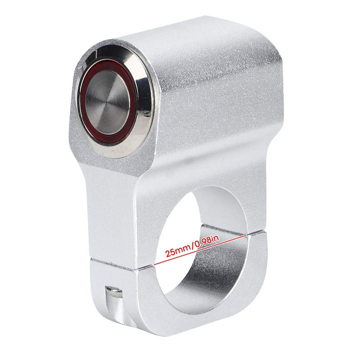 Motorrad, Fahrrad, Silber C4M139 25mm/0.98 Zoll wasserdichter Stahl Scheinwerfer Lenker Scheinwerfer