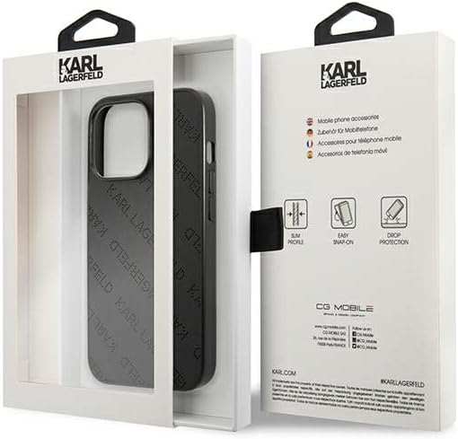 Karl Lagerfeld KLHCP13LPTLK Hülle für iPhone 13 Pro / 13 6,1" hardcase Schwarz Perforated Allover
