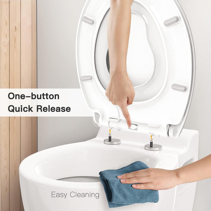 Pipishell WC Sitz, Toilettendeckel mit Absenkautomatik, Magnetisch zu befestigenden Toilettensitz fü