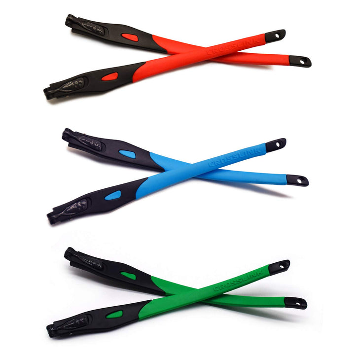 HKUCO Verstärken Rot/Blau/Grün Ersatzgläser Beine für Oakley Crosslink Rahmen für Brillen